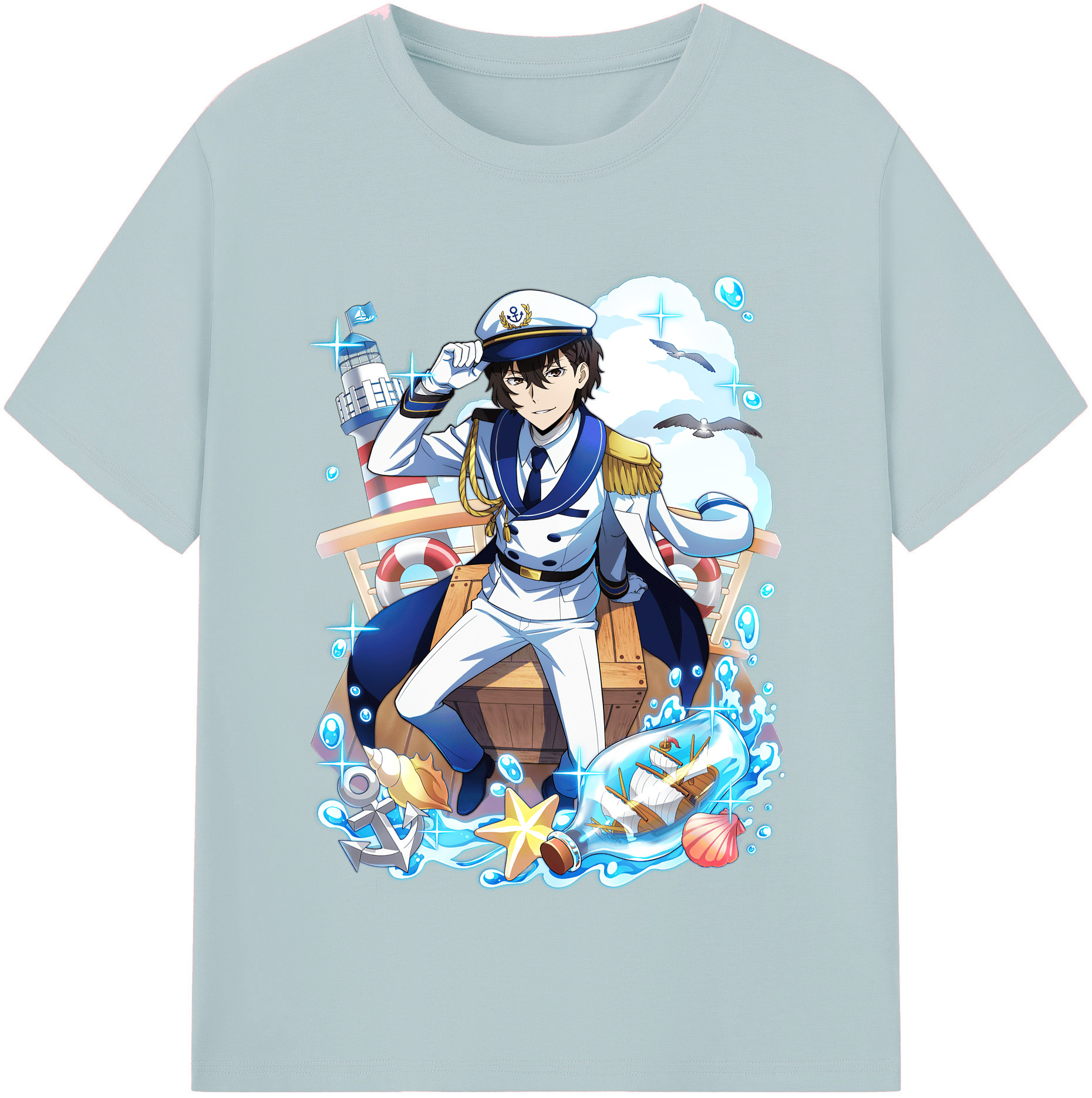 （画像用） 文豪ストレイドッグス Bungo Stray Dogs 綿100％半袖Tシャツ（フロントプリント）